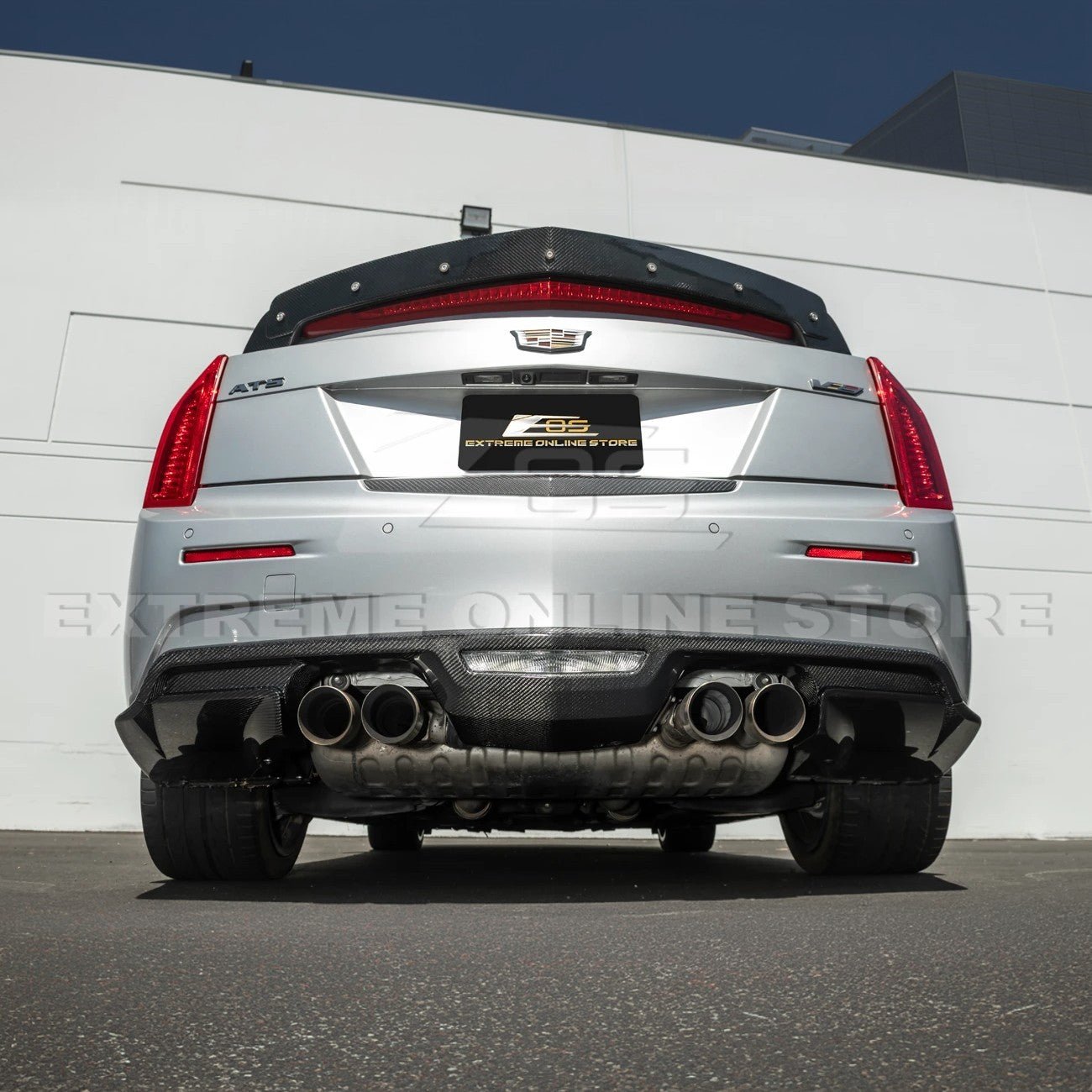 Cadillac ATS-V Factory Style Carbon Fiber Rear Bumper Diffuser Lip 2016-2019