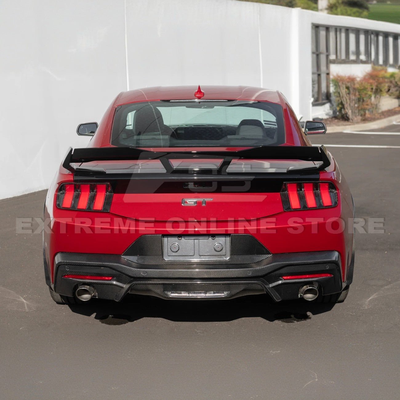 Ford Mustang S650 Dark Horse Style Rear Wickerbill Wing Spoiler Gloss Black Matte Black 2024-Up