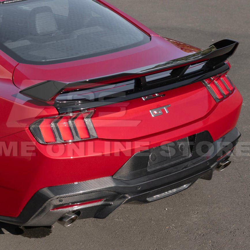 Ford Mustang S650 Dark Horse Style Rear Wickerbill Wing Spoiler Gloss Black Matte Black 2024-Up