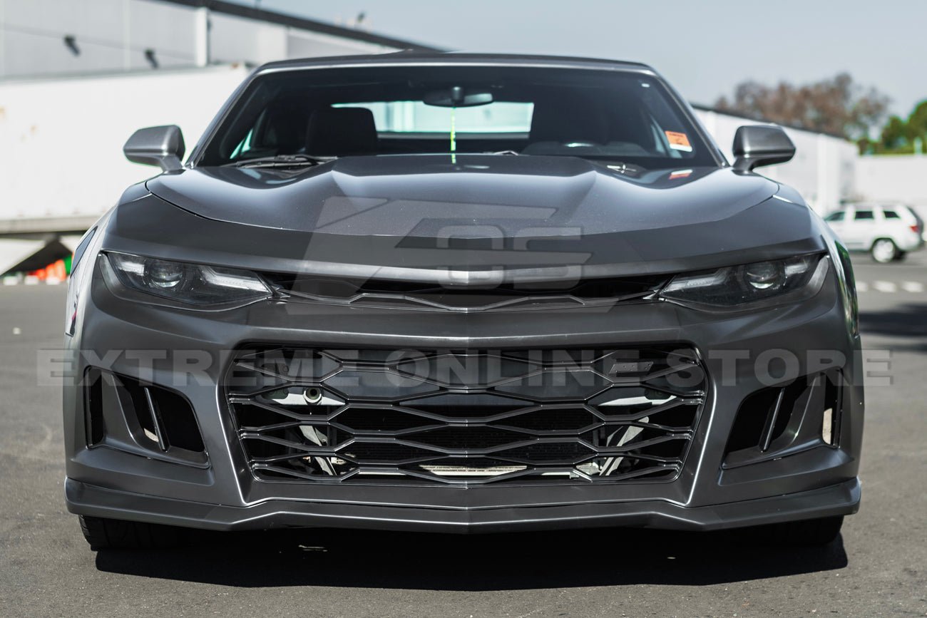 Chevrolet Camaro 6th Gen ZL1 Style Primed Black Front Bumper Kit 2016-2018