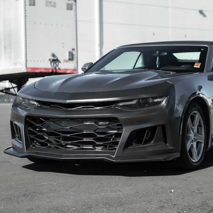 Chevrolet Camaro 6th Gen ZL1 Style Primed Black Front Bumper Kit 2016-2018