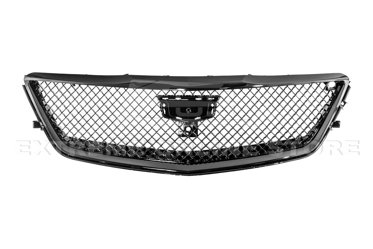 Cadillac CT6 Blackwing Style Front Bumper Grille Cover Gloss Black 2016-2020