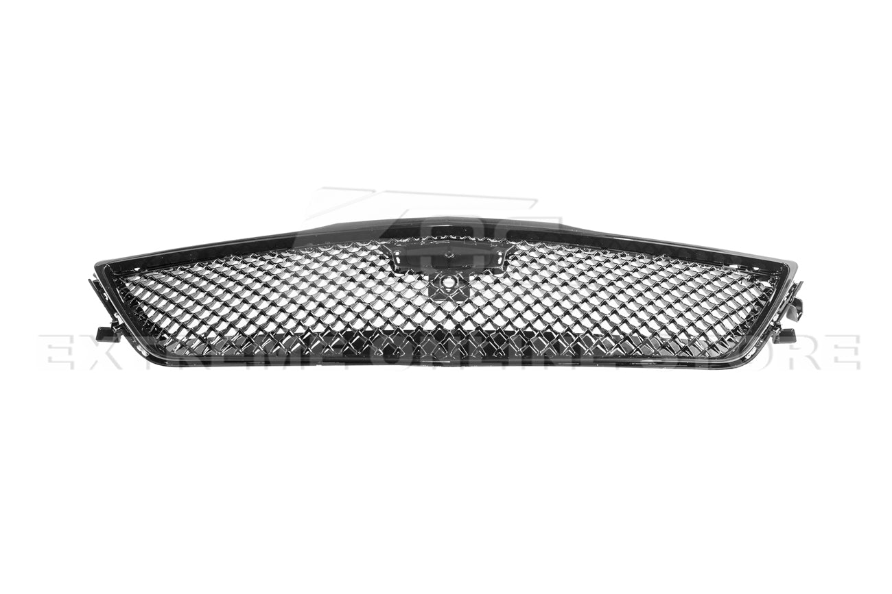 Cadillac CT6 Blackwing Style Front Bumper Grille Cover Gloss Black 2016-2020