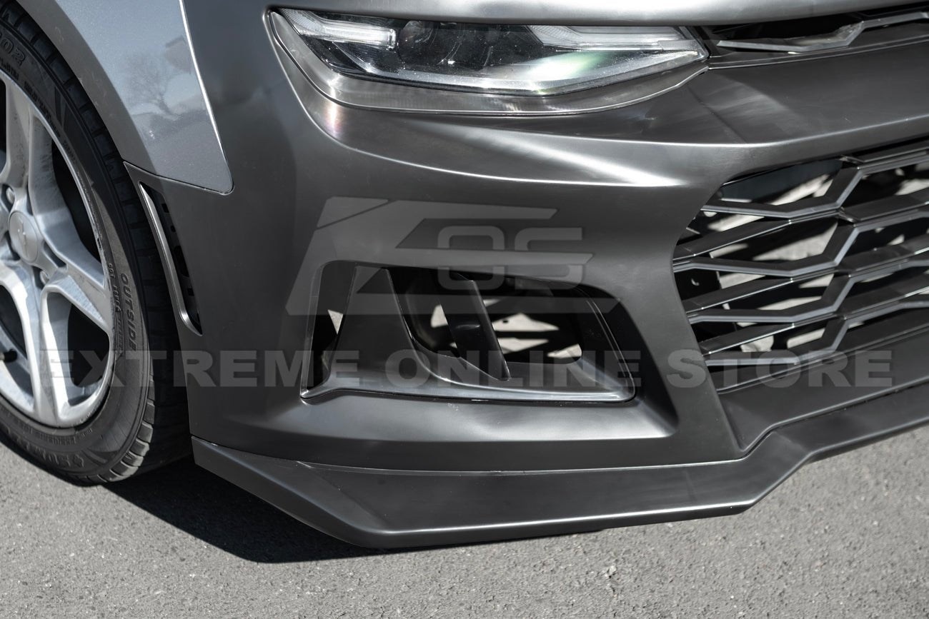 Chevrolet Camaro 6th Gen ZL1 Style Primed Black Front Bumper Kit 2016-2018