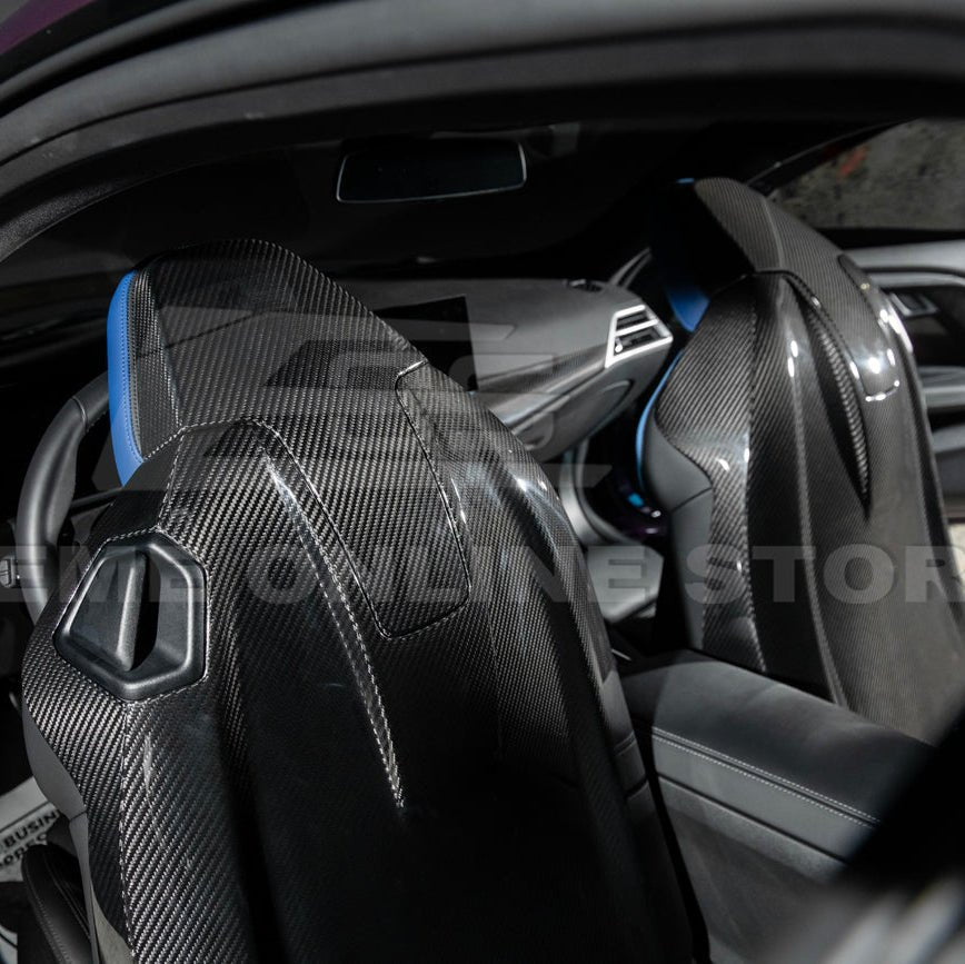 BMW G87 G82 S58 Dry Carbon Fiber Seat Back Cover Pair 2021-2026