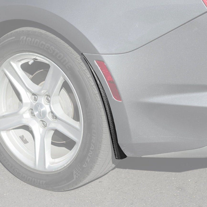 Chevrolet Camaro 6th Gen GM Style Black Front Rear Splash Guards Mud Flaps Set 2016-2024
