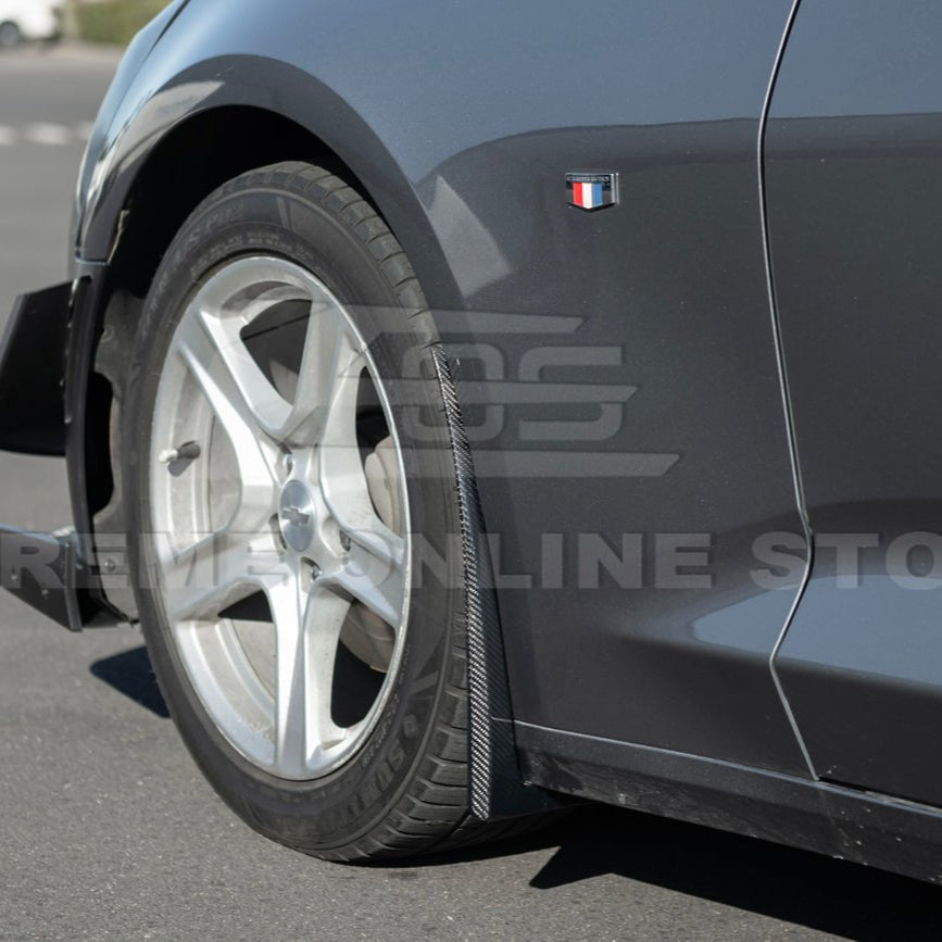 Chevrolet Camaro 6th Gen GM Style Black Front Rear Splash Guards Mud Flaps Set 2016-2024