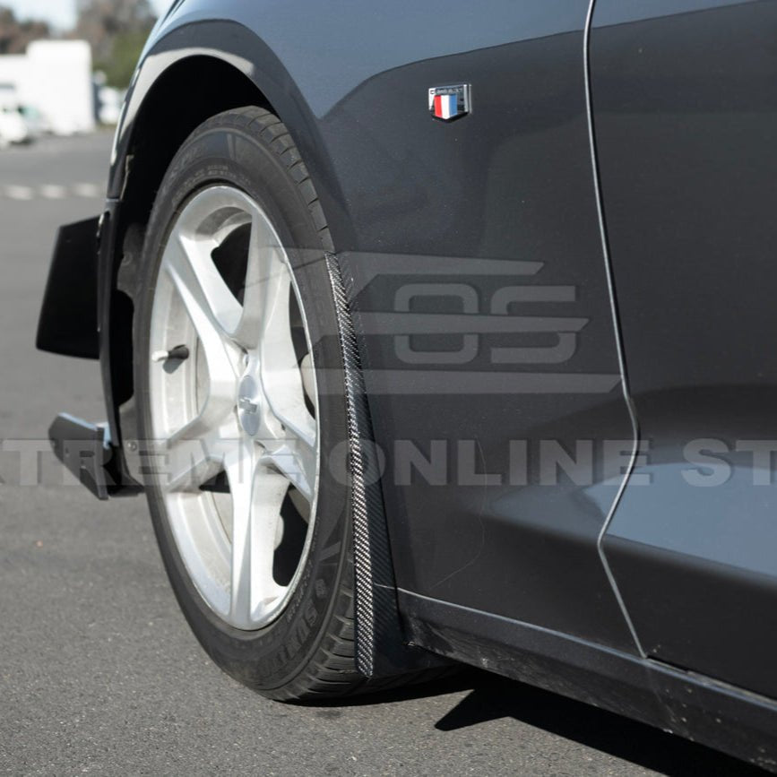 Chevrolet Camaro 6th Gen GM Style Black Front Rear Splash Guards Mud Flaps Set 2016-2024