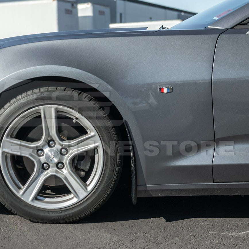 Chevrolet Camaro 6th Gen GM Style Black Front Rear Splash Guards Mud Flaps Set 2016-2024