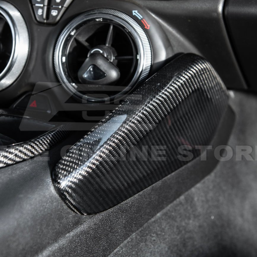 Chevrolet Camaro Factory Style Dry Carbon Fiber Front Side Knee Pad Panel Cover Pair 2016-2024