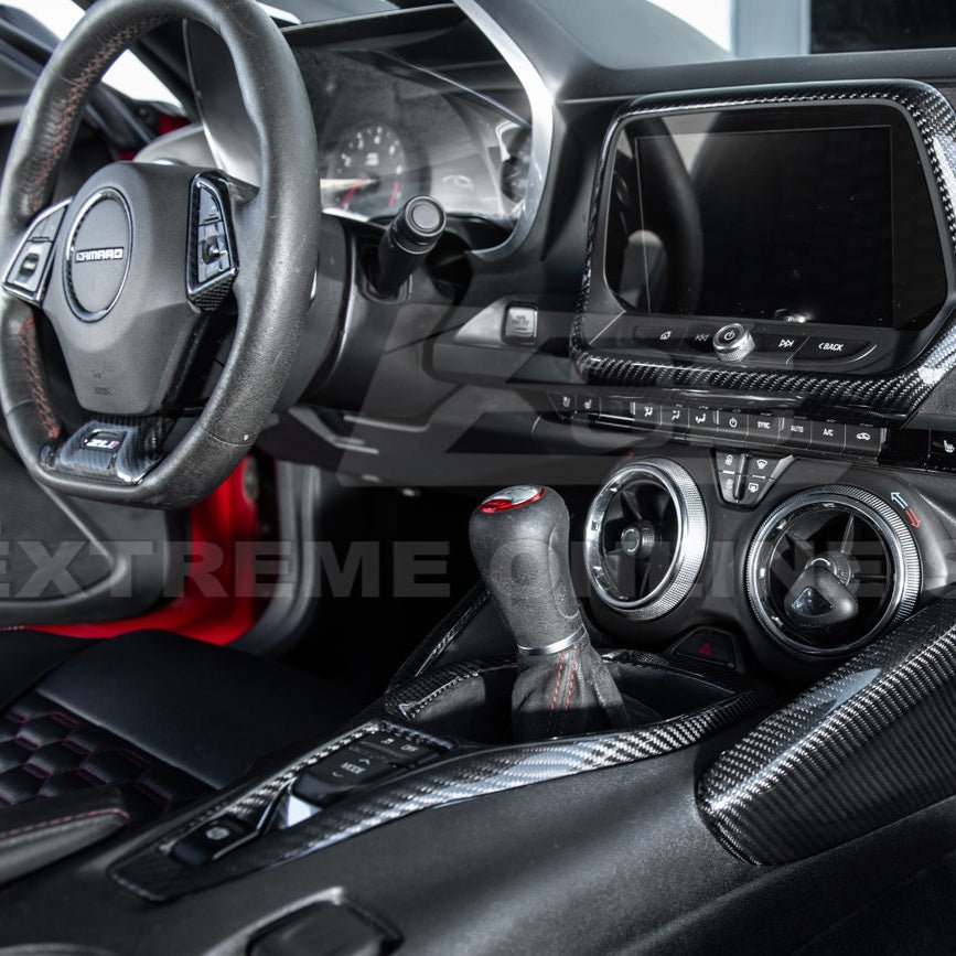 Chevrolet Camaro 6th Gen Carbon Fiber Center Console Cover 2019-2024