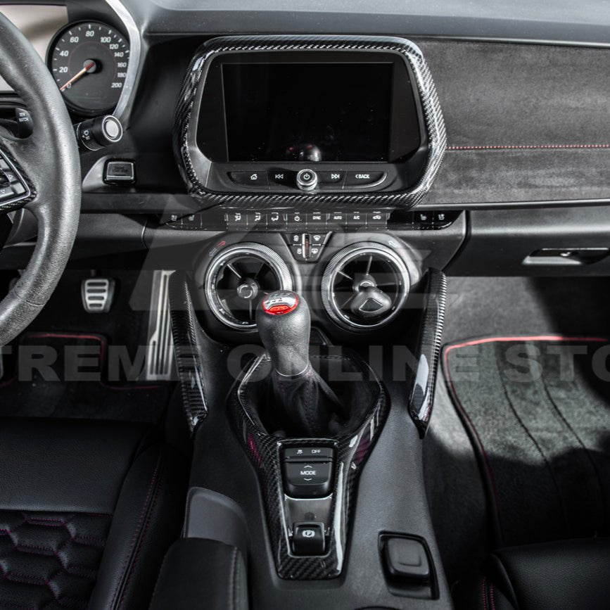 Chevrolet Camaro 6th Gen Carbon Fiber Center Console Cover 2019-2024