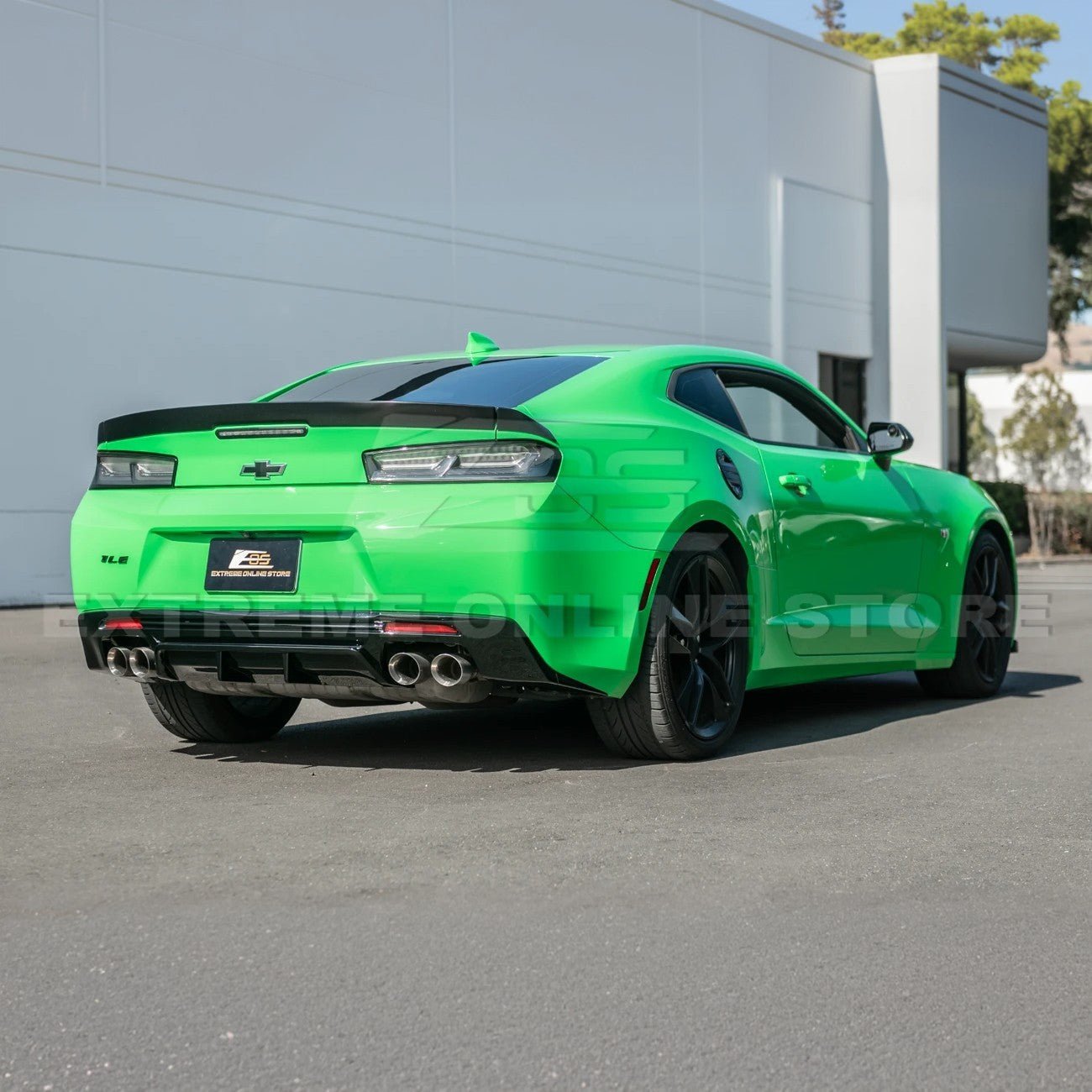 Chevrolet Camaro 6th Gen ZL1 Style Gloss Black Matte Black Rear Quad Exit Diffuser 2016-Up