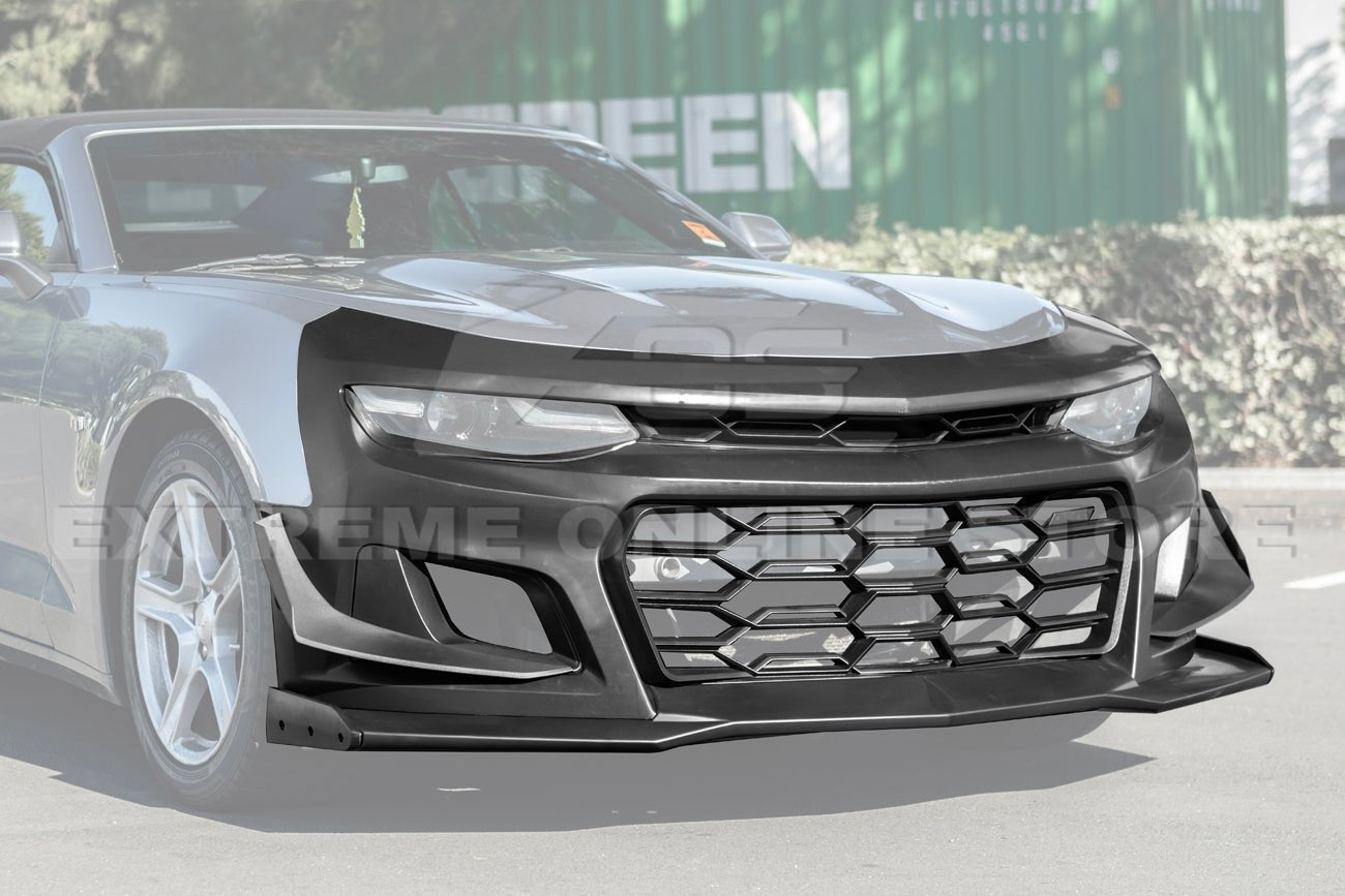 Chevrolet Camaro 6th Gen ZL1 1LE Style Unpainted Black Front Bumper Kit 2016-2024