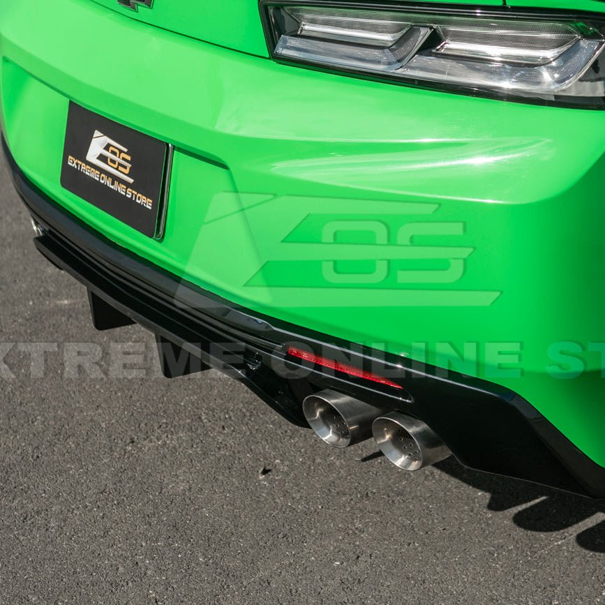 Chevrolet Camaro 6th Gen ZL1 Style Gloss Black Matte Black Rear Quad Exit Diffuser 2016-Up