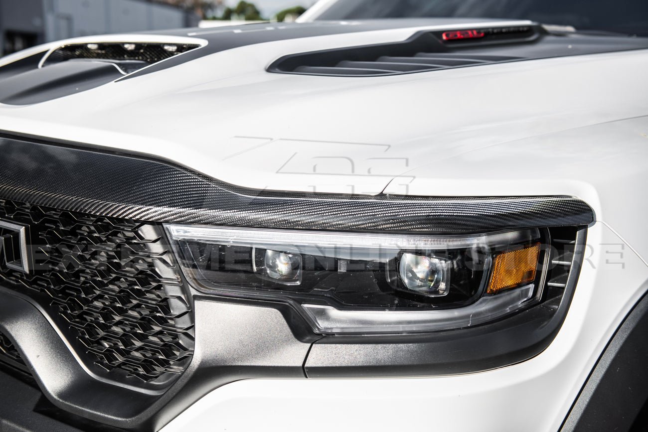 Ram 1500 DT TRX Style Carbon Fiber Front Upper Grille Trim Spoiler 2019-Up