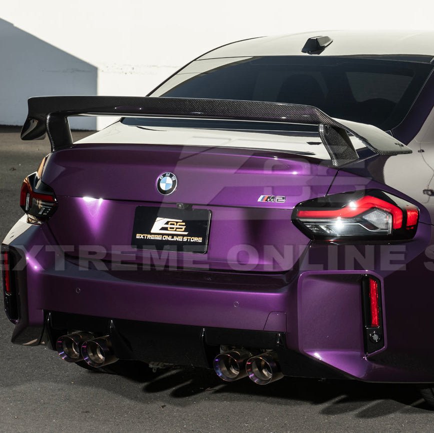 BMW G87 M2 M Performance Track Carbon Fiber Rear High Wing Spoiler 2023-Up