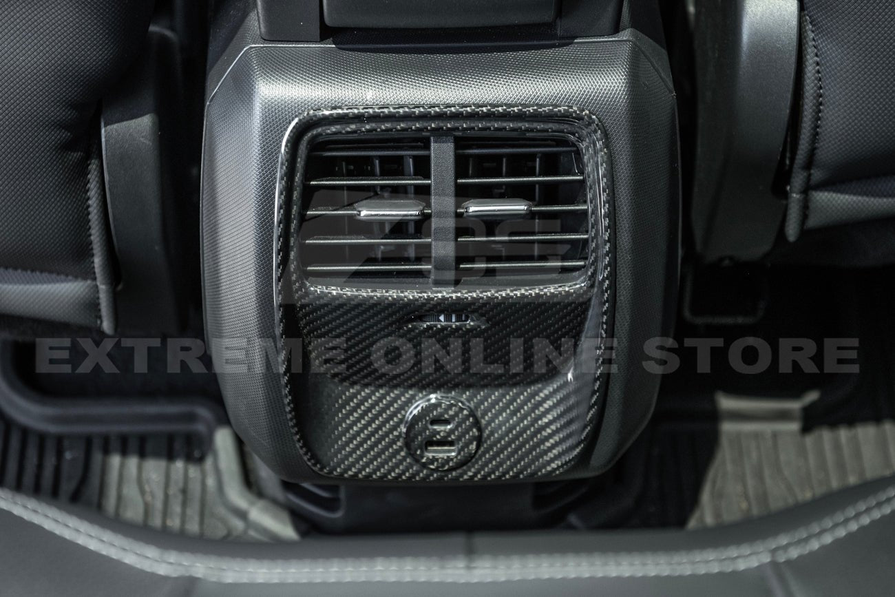 Ford Mustang Mach-E Factory Style Dry Carbon Fiber Rear AC Panel Cover 2021-Up
