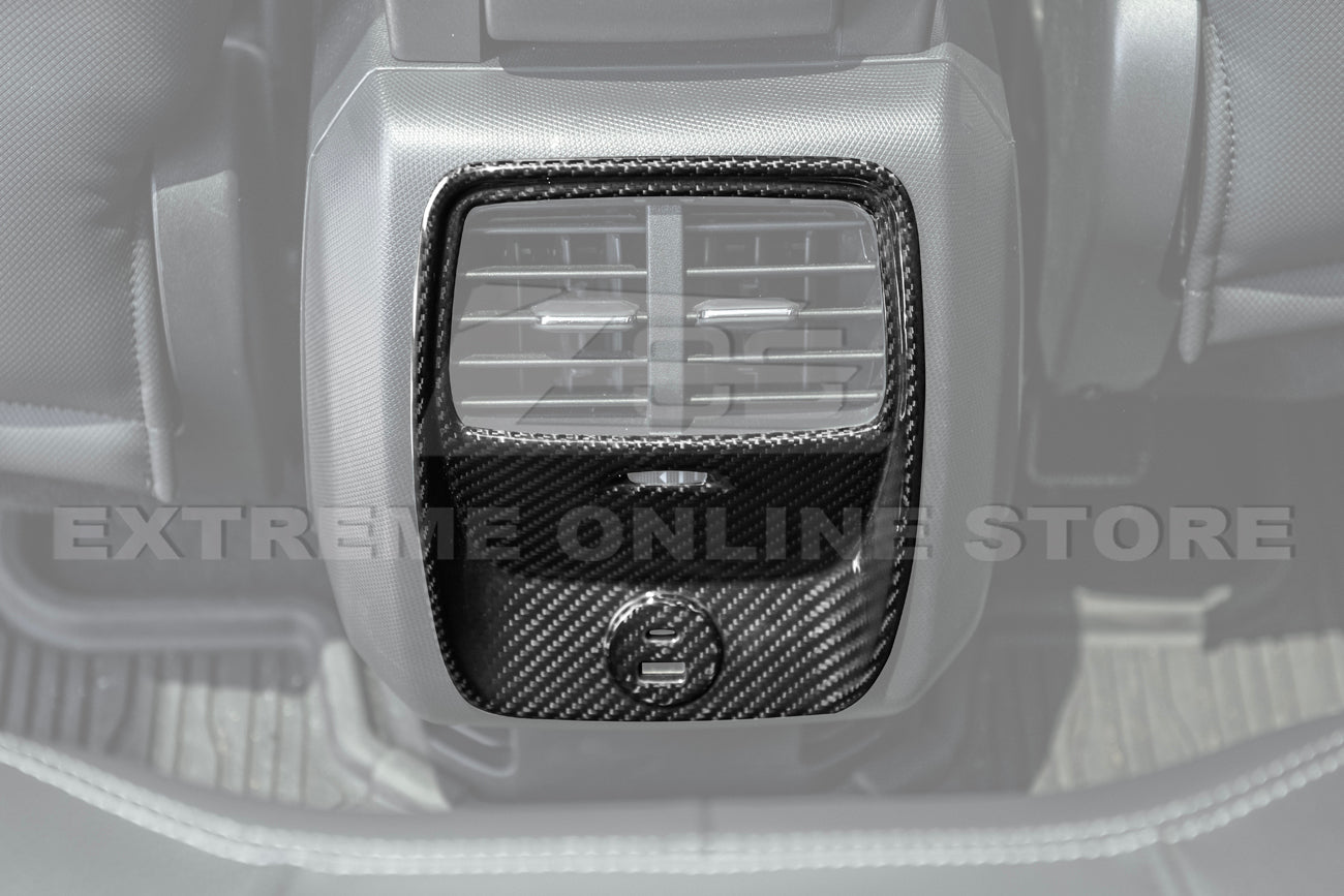 Ford Mustang Mach-E Factory Style Dry Carbon Fiber Rear AC Panel Cover 2021-Up