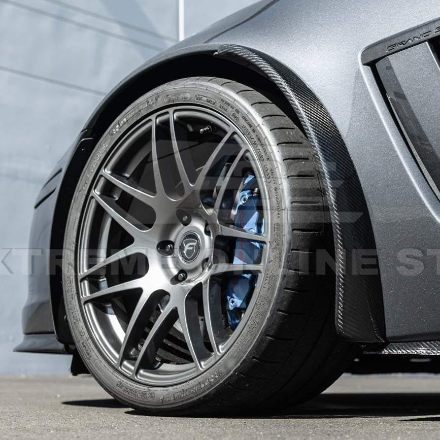 Corvette C6 Z06 ZR1 Dry Carbon Fiber Splash Guard Mud Flaps 2005-2013