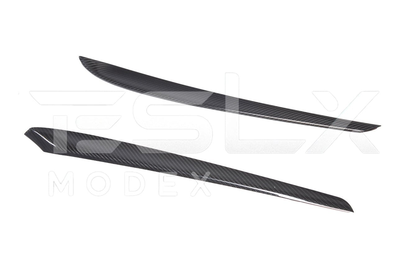 Tesla Model 3 Model Y Carbon Fiber Interior Door Trim Panel Cover 2020-2024
