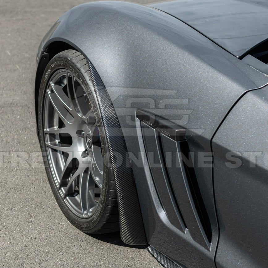 Corvette C6 Z06 ZR1 Dry Carbon Fiber Splash Guard Mud Flaps 2005-2013