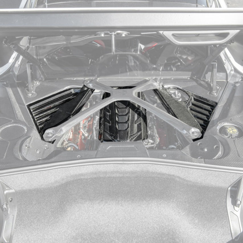 Chevrolet Corvette C8 Carbon Fiber Engine Cover Bay Panel Insert Coupe 2020-2024