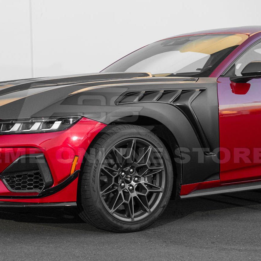 Ford Mustang S650 GTD Style Carbon Fiber Front Side Vented Fenders 2024-Present