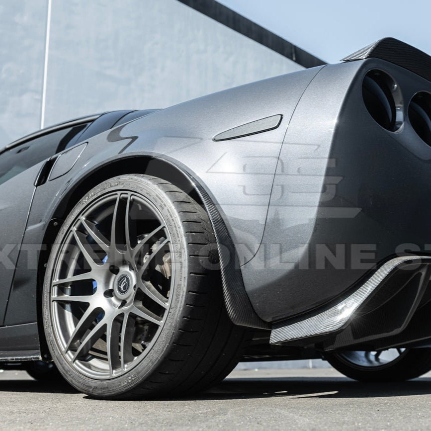 Corvette C6 Z06 ZR1 Dry Carbon Fiber Splash Guard Mud Flaps 2005-2013