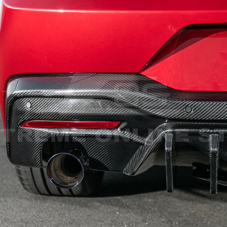 Ford Mustang S650 V2 Carbon Fiber Rear Bumper Dual Tip Diffuser 2024-Up
