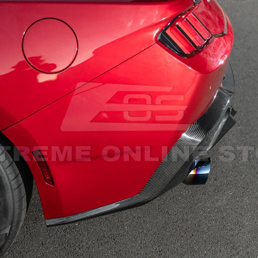 Ford Mustang S650 V2 Carbon Fiber Rear Bumper Dual Tip Diffuser 2024-Up