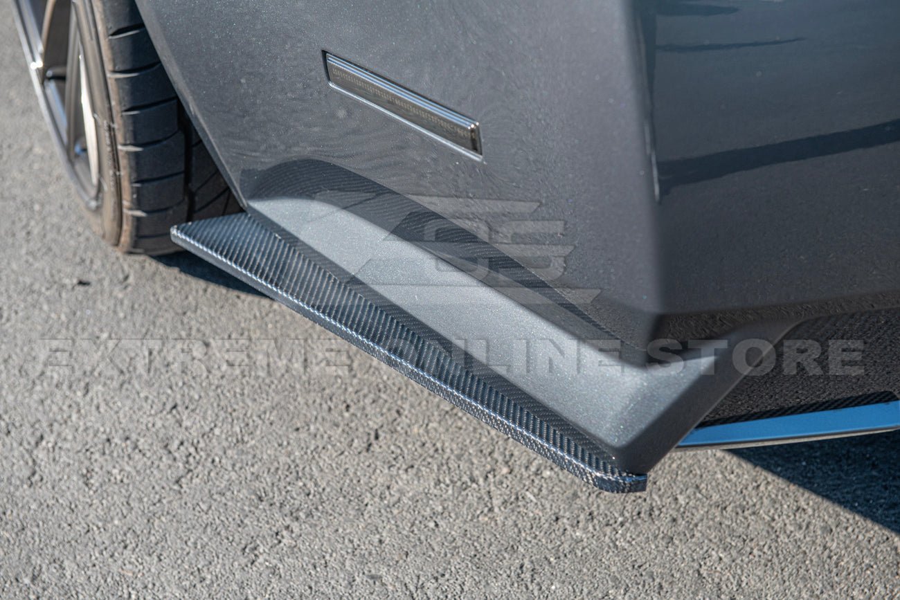 Cadillac CTS-V Sedan V2 EOS Performance Style Dry Carbon Fiber Rear Apron Valance Lip 2009-2015