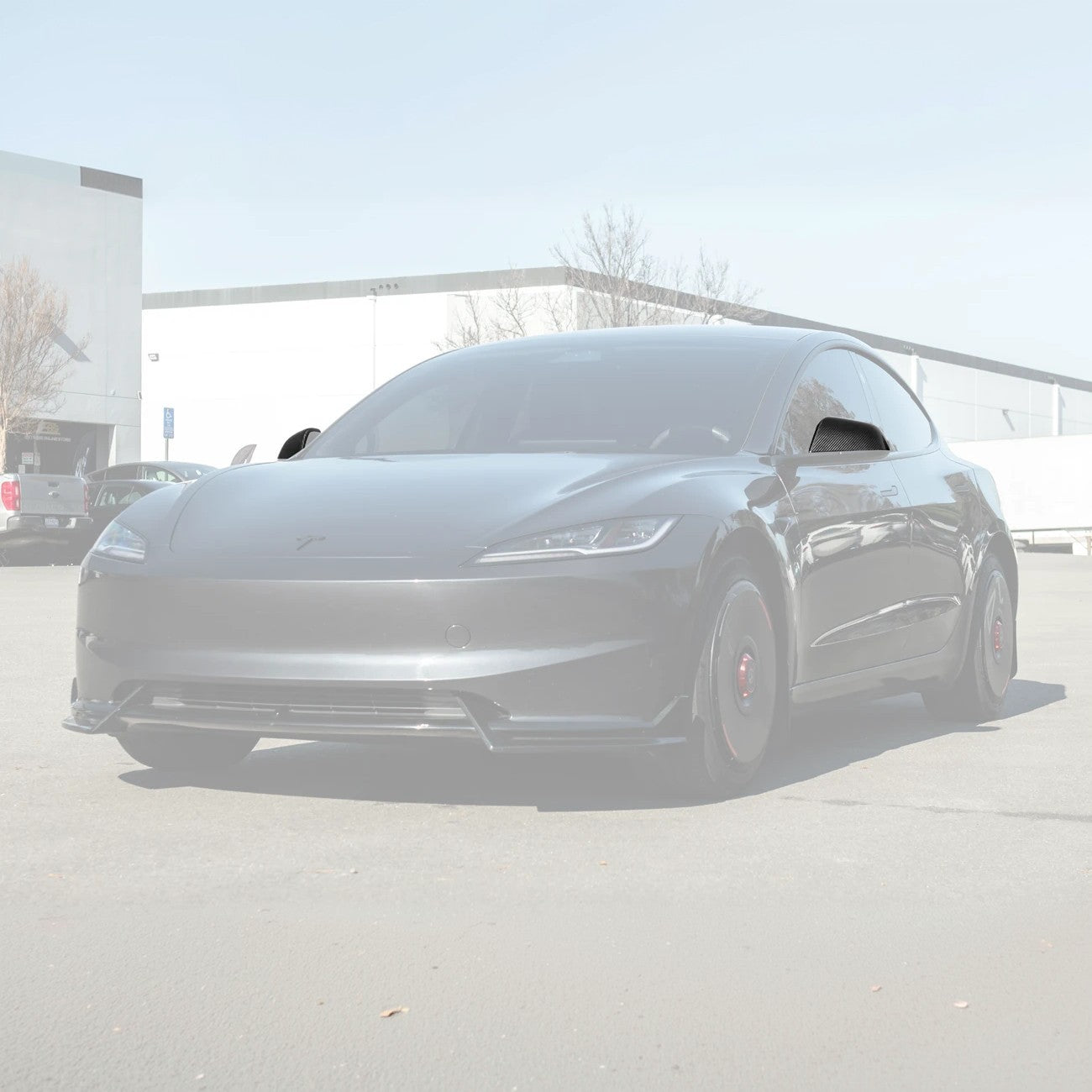 Tesla Model 3 Dry Carbon Fiber Tape On Side Mirror Cap Covers Pair 2024-Up