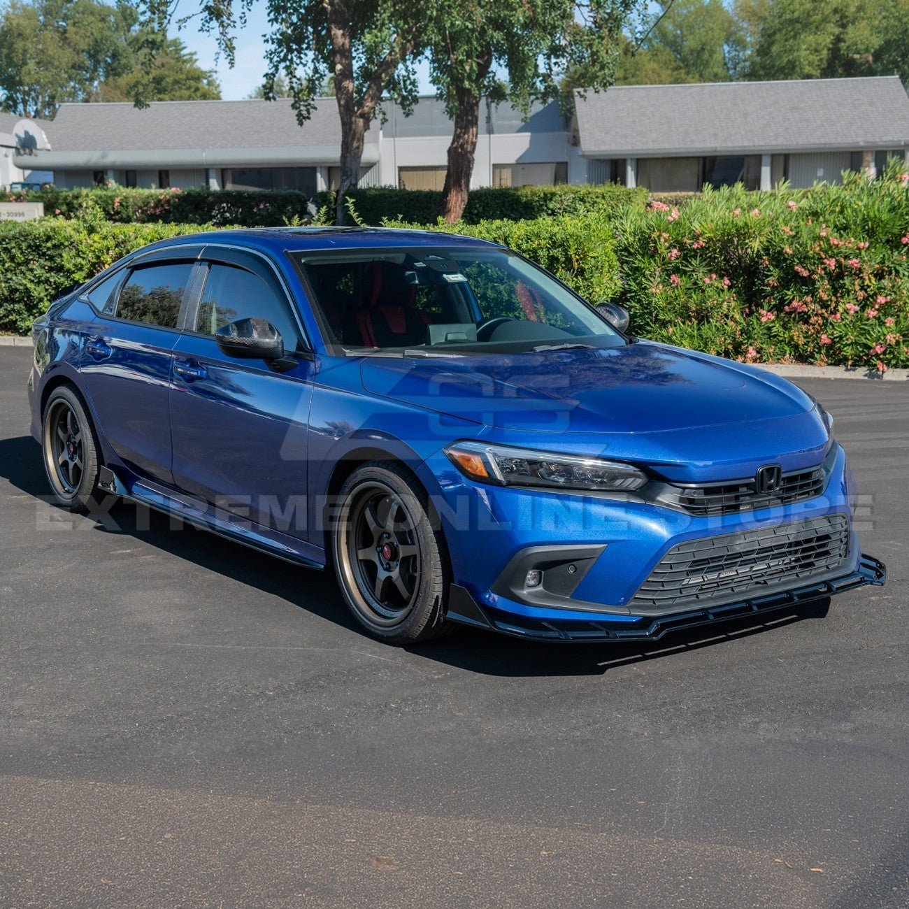 Honda Civic FE Gloss Black Front Bumper Lip Splitter 2022-2024