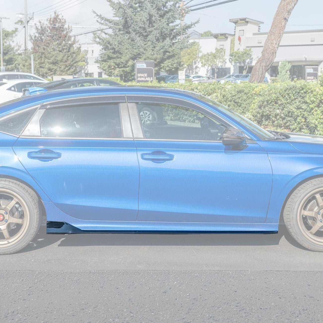 Honda Civic FE Type R Style Gloss Black Side Skirts 2022-Up