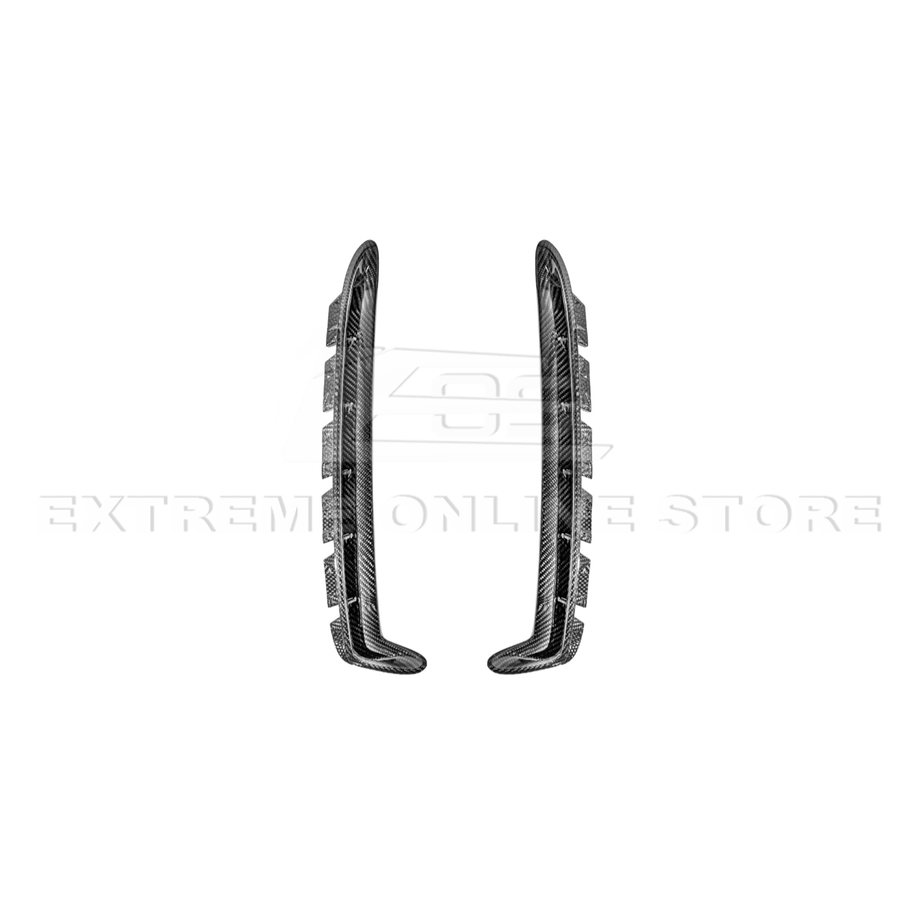 Ford Mustang S550 GT350 Style Dry Carbon Fiber Front Fender Vent Cover 2015-2020