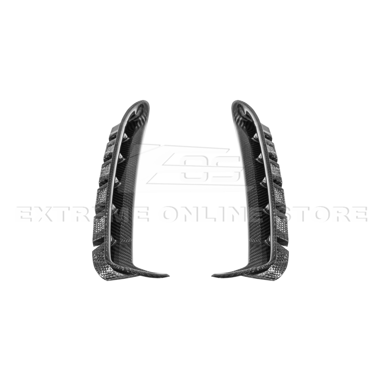 Ford Mustang S550 GT350 Style Dry Carbon Fiber Front Fender Vent Cover 2015-2020
