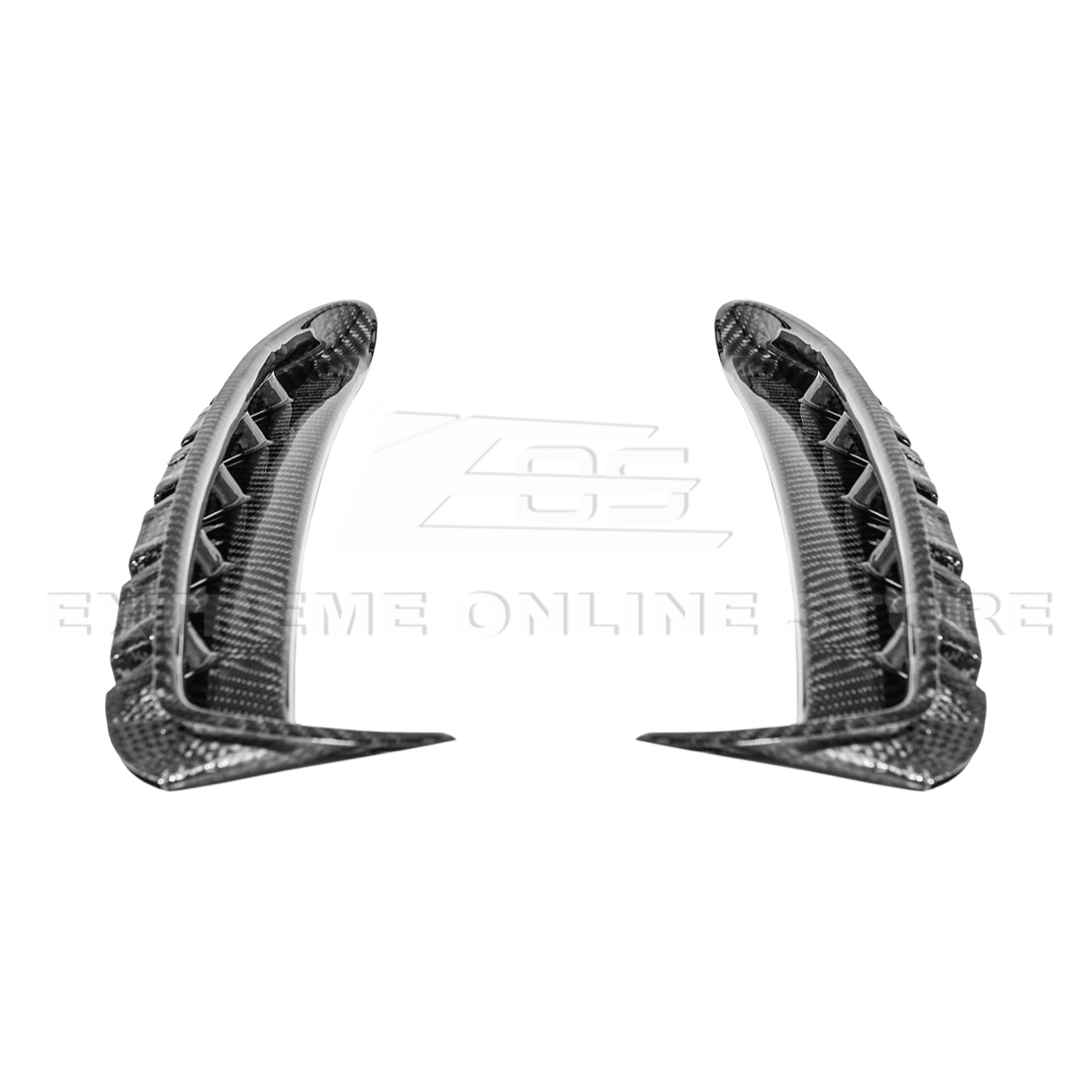 Ford Mustang S550 GT350 Style Dry Carbon Fiber Front Fender Vent Cover 2015-2020