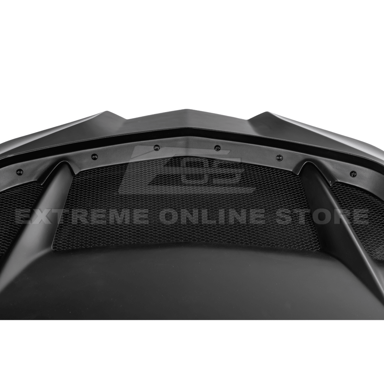 Corvette C8 ZR1 Matte Black Front Bumper Vented Extractor Hood 2020-Up