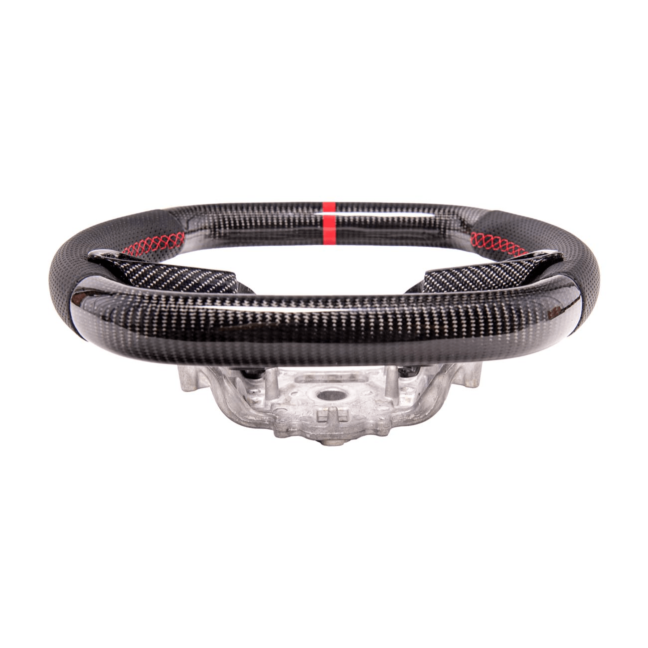 Chevrolet Corvette C8 Carbon Fiber Steering Wheel Perforated Leather Red Stripe 2020-2026