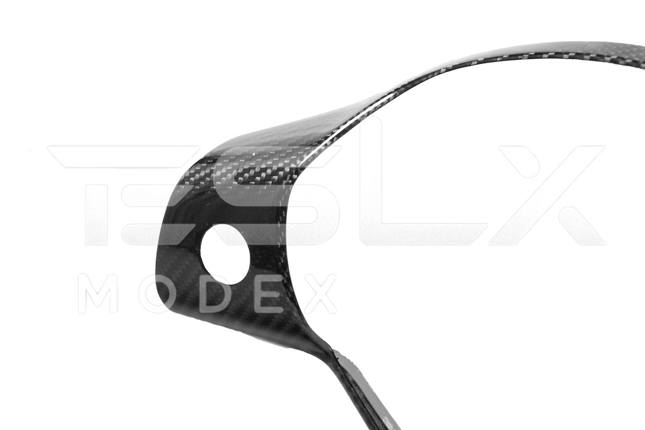 Tesla Model 3 Model Y Carbon Fiber Interior Steering Wheel Cover 2020-2024