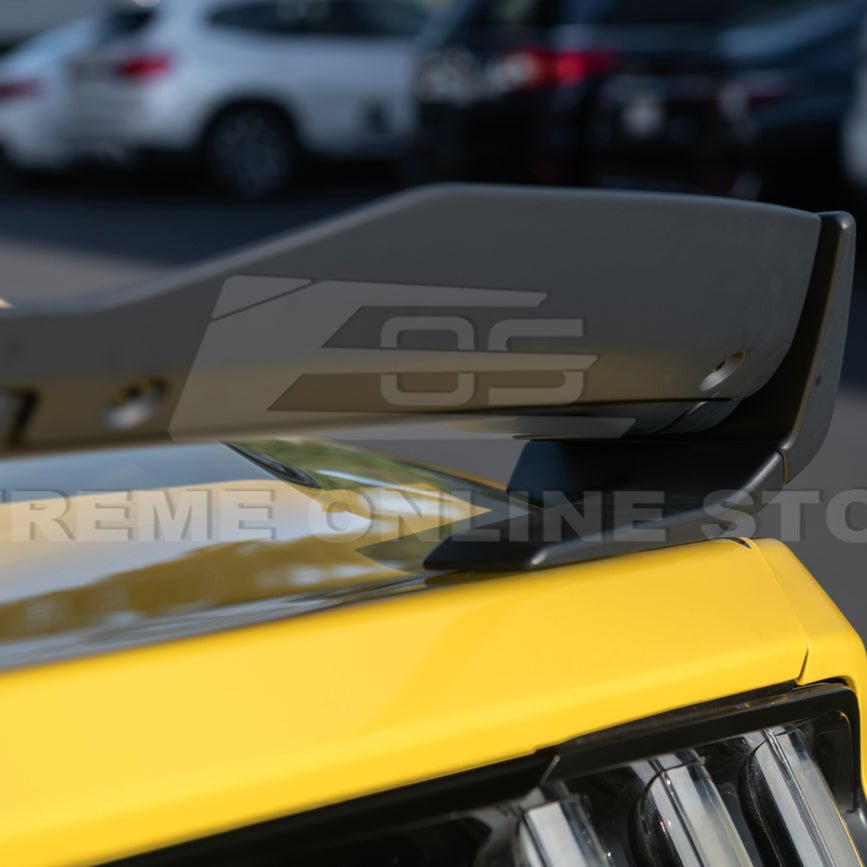 Ford Mustang S550 Dark Horse Style Black Rear Trunk Lid Wing Spoiler with Wickerbill 2015-2023