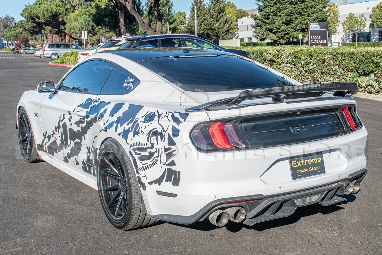 Ford Mustang S550 GT500 Wickerbill Style Carbon Fiber Rear Spoiler 2015-2023