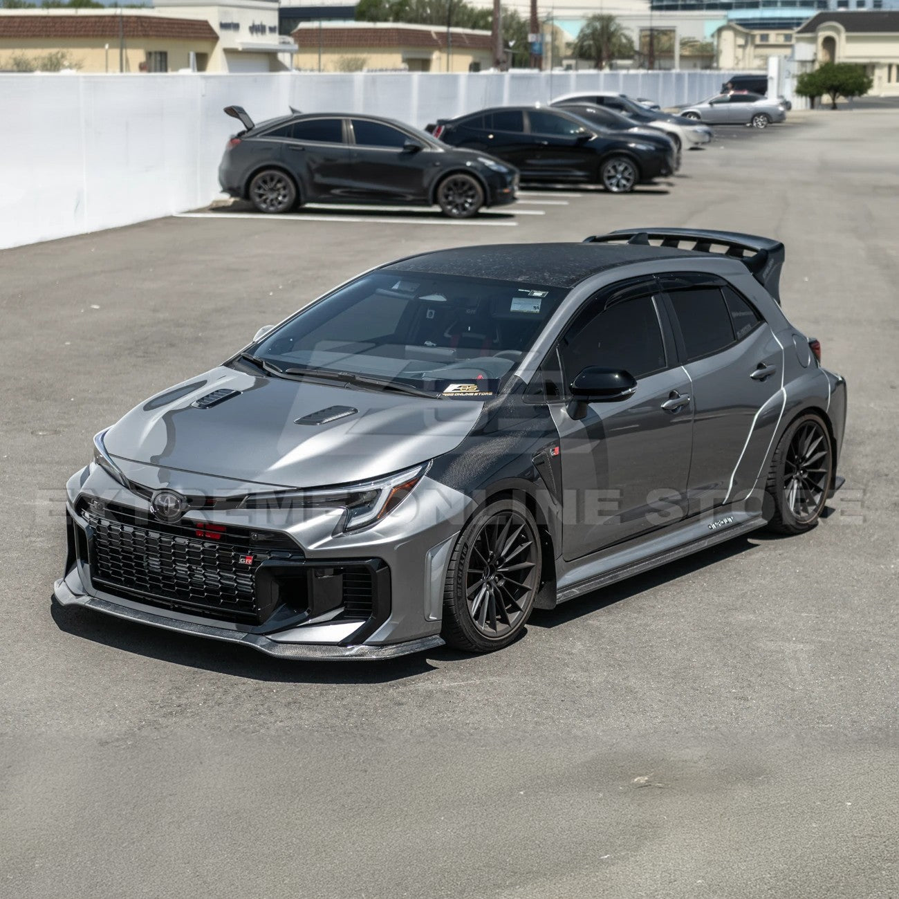 Toyota Corolla GR Style Carbon Fiber Front Lip Side Skirts Rear Apron Kit 2025-Up