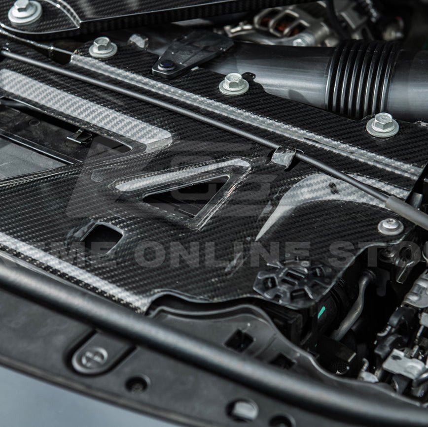 BMW G8X Dry Carbon Fiber Water Tank Radiating Plate Cover Trim 2021-Up