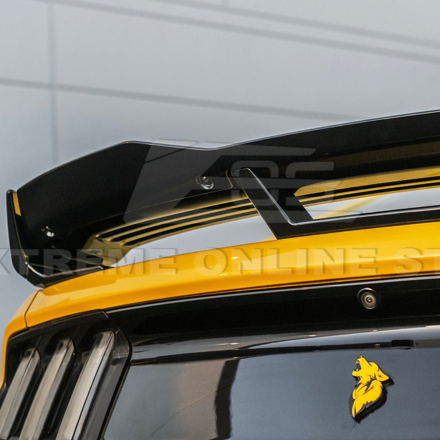 Ford Mustang S550 Dark Horse Style Black Rear Trunk Lid Wing Spoiler with Wickerbill 2015-2023