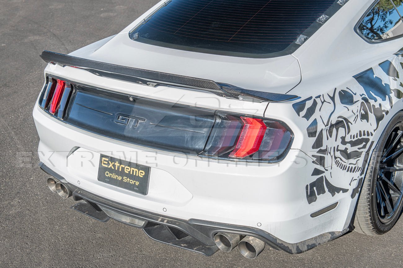 Ford Mustang S550 GT500 Wickerbill Style Carbon Fiber Rear Spoiler 2015-2023
