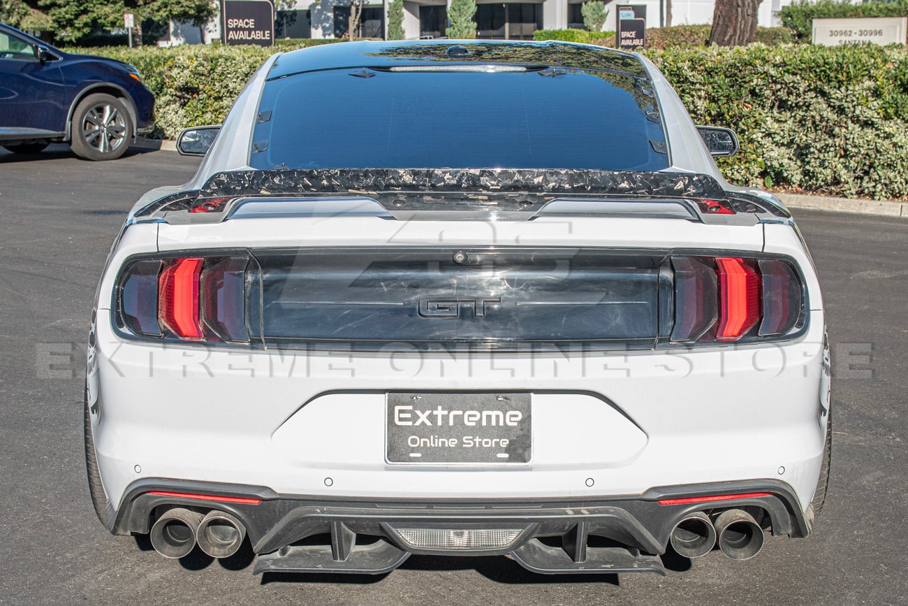 Ford Mustang S550 GT500 Wickerbill Style Carbon Fiber Rear Spoiler 2015-2023