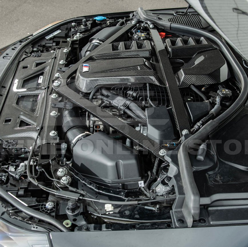 BMW G80 M3 G82 G83 M4 Dry Carbon Fiber Engine Strut Brace Tower Bars 2021-Up