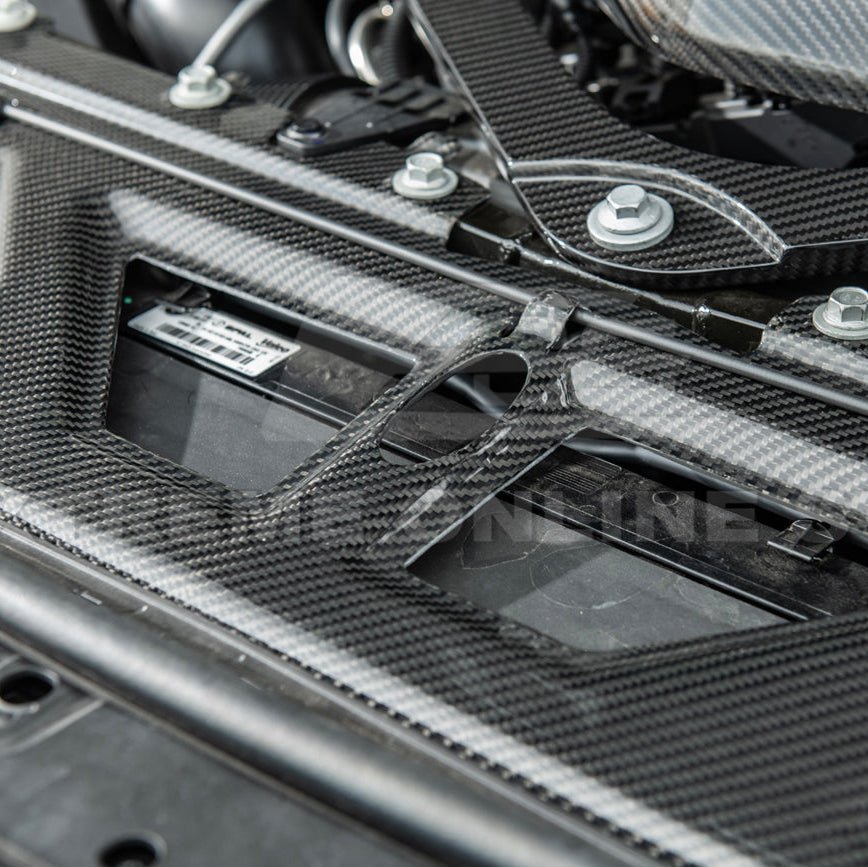 BMW G8X Dry Carbon Fiber Water Tank Radiating Plate Cover Trim 2021-Up